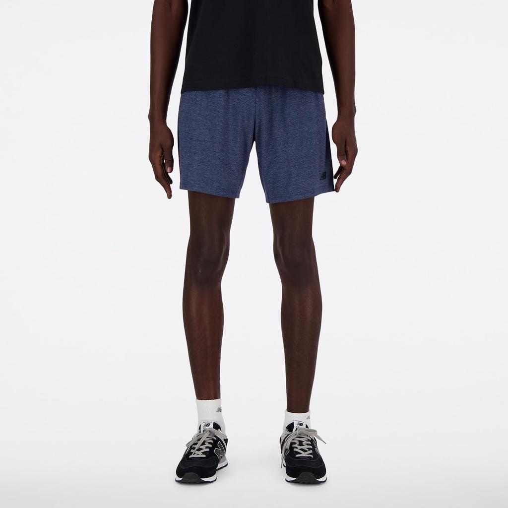 Heather Tech Knit Shorts Half Short NNY [New Balance] 7-inch (MS41073) Shorts, Pants, Pants, Men's (NB Navy)