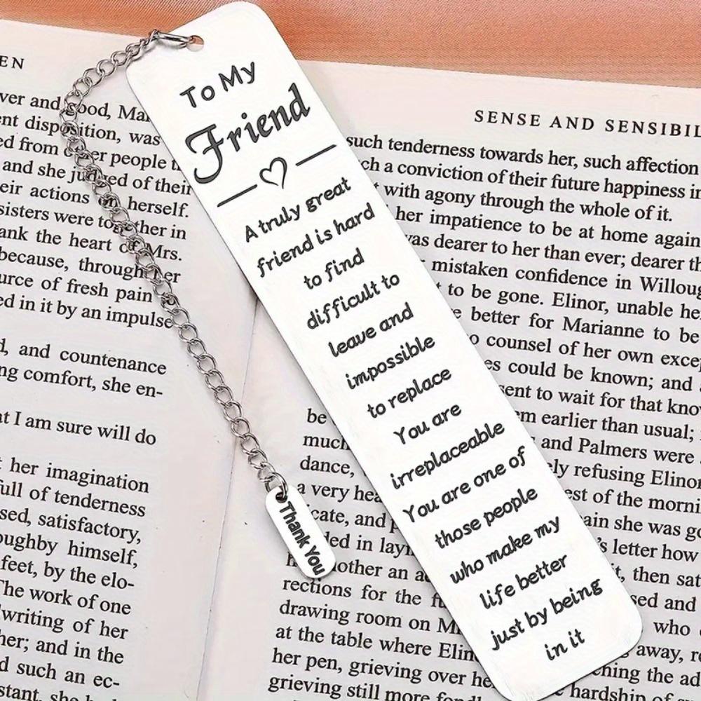 2pcs Bookmark Teacher Gift Carved Metal Bookmark Friend Holiday Gift for My Friend