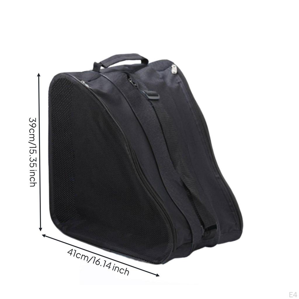 Roller Skate Carrier Bag Large Capacity Single Shoulder for Adults, Kids Blue