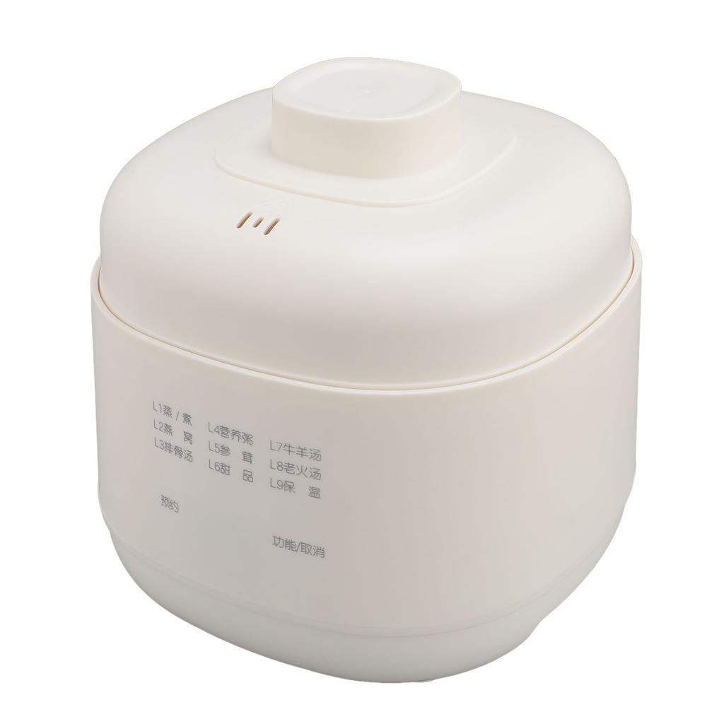 Mini Electric Stew Pot 200W 1L Ceramic Soup Porridge Cooker Anti Dry Burn Small Slow Cooker with
