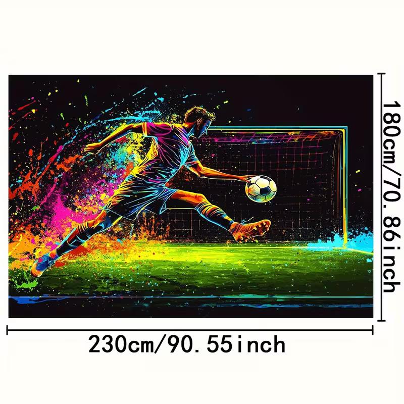 2D Graffiti Fußball Hintergrund für Live-Streaming & Sport-Vlogs