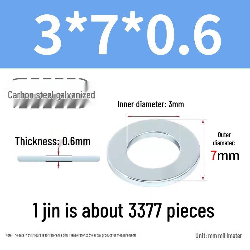 Oversized Thickened Galvanized Iron Flat Washer M2M3456810-M6