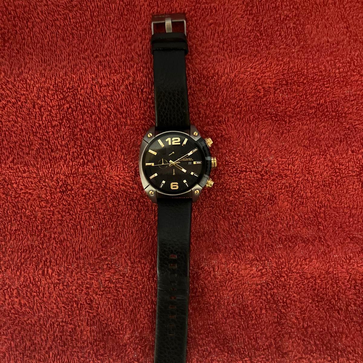 Used DIESEL Men s Watch Chronograph Black x Gold