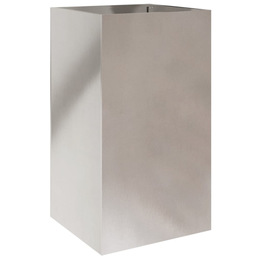 Plant Pot Silver 42x38x75 Cm Stainless Steel