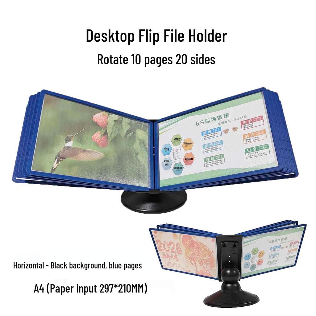 Rotating A4 Desktop File Holder and Display Stand