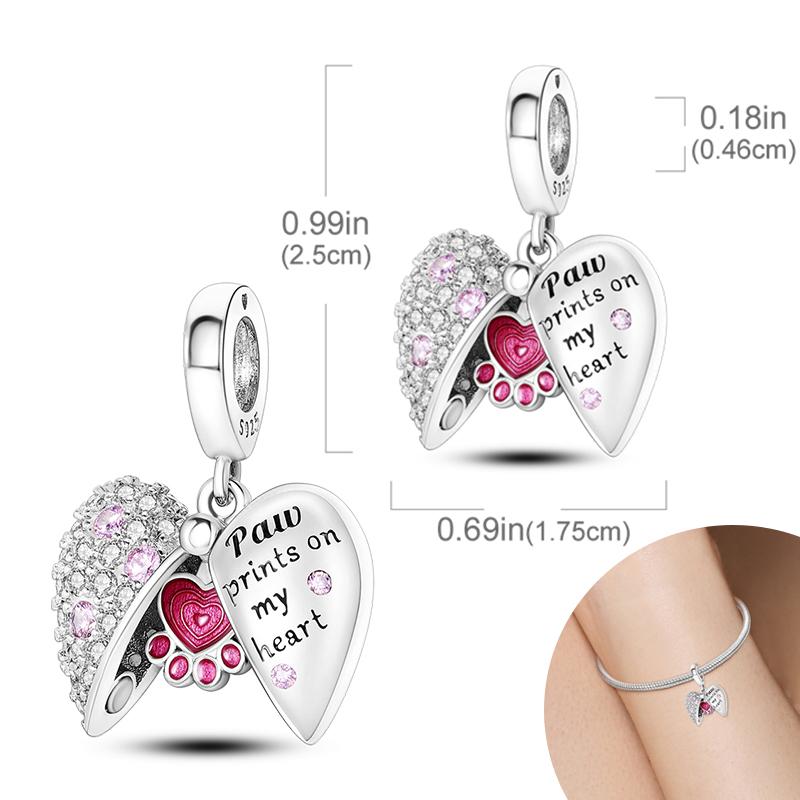 New Copper Plated Cute Dog Pets Charms Beads Fit Original Bracelet Charms Diy For Women Pendant Beads Jewelry Gift