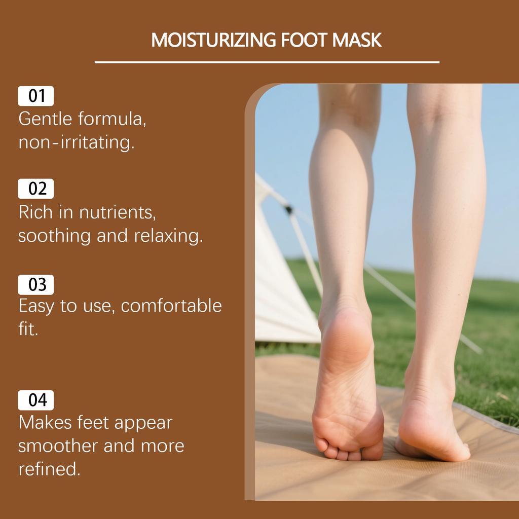 Soft Foot Mask, Foot Mask Socks, Moisturizing And Anti-calluses, Soft Foot Exfoliating Foot Mask 10ml  (1 Pair/bag)