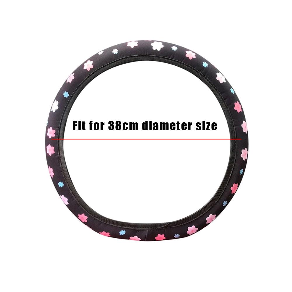 1 Stück Neue kleine Blume Styling Elastisch ohne Innenring Universalzweck Auto Lenkradbezug Atmungsaktiver und saugfähiger Bezug