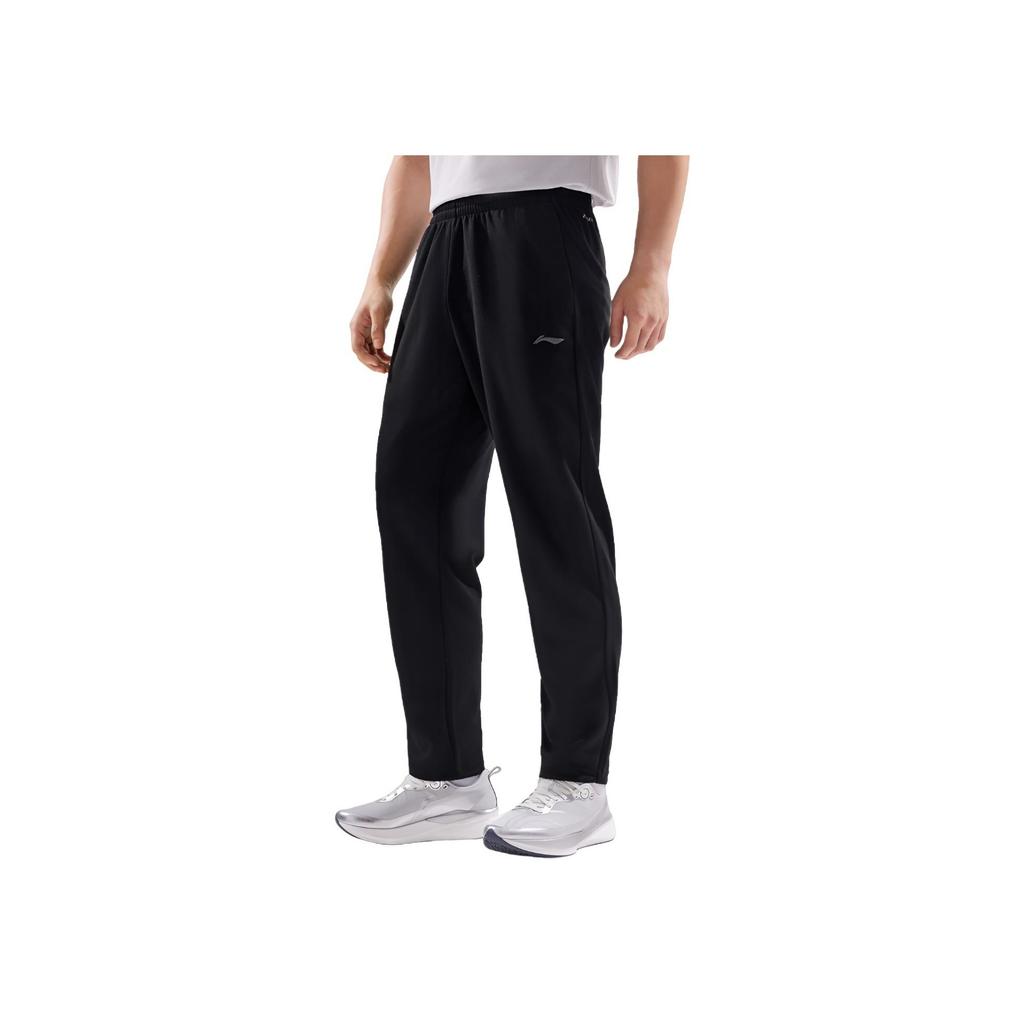 Li Ning Fitness Series Simple Casual Versatile Quick-Dry Straight-Leg Mid-Waist Comfortable Knitted Sports Pants Men Pants AKLV813-2