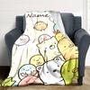 Customiz Name Personality Sumikko Gurashi Blanket Soft &Warm Sofa Office Bed Travel Lunch Break Blanket, Gift Suitable All Seasons