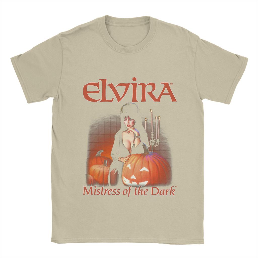 Elviras Pure Cotton Tshirt For Unisexs Beach Mistress Of The Dark Y2k Funny Tshirts Crewneck Harajuku Tee Shirt Oversized Hot