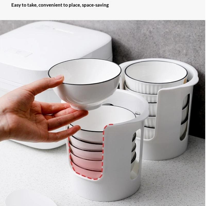 Dish Rack Kitchen Bowl Storage Organizer 2 Tier Tableware Draining Rack Multifunctional Countertop Space Saving for Home