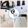 8Pcs Bathroom Kitchen Sink Overflow Ring,Bathroom Kitchen Sinks Basin Trim Cover Round Hole Insert In Caps,Hollow Ring Triangle Replacement Ceramic