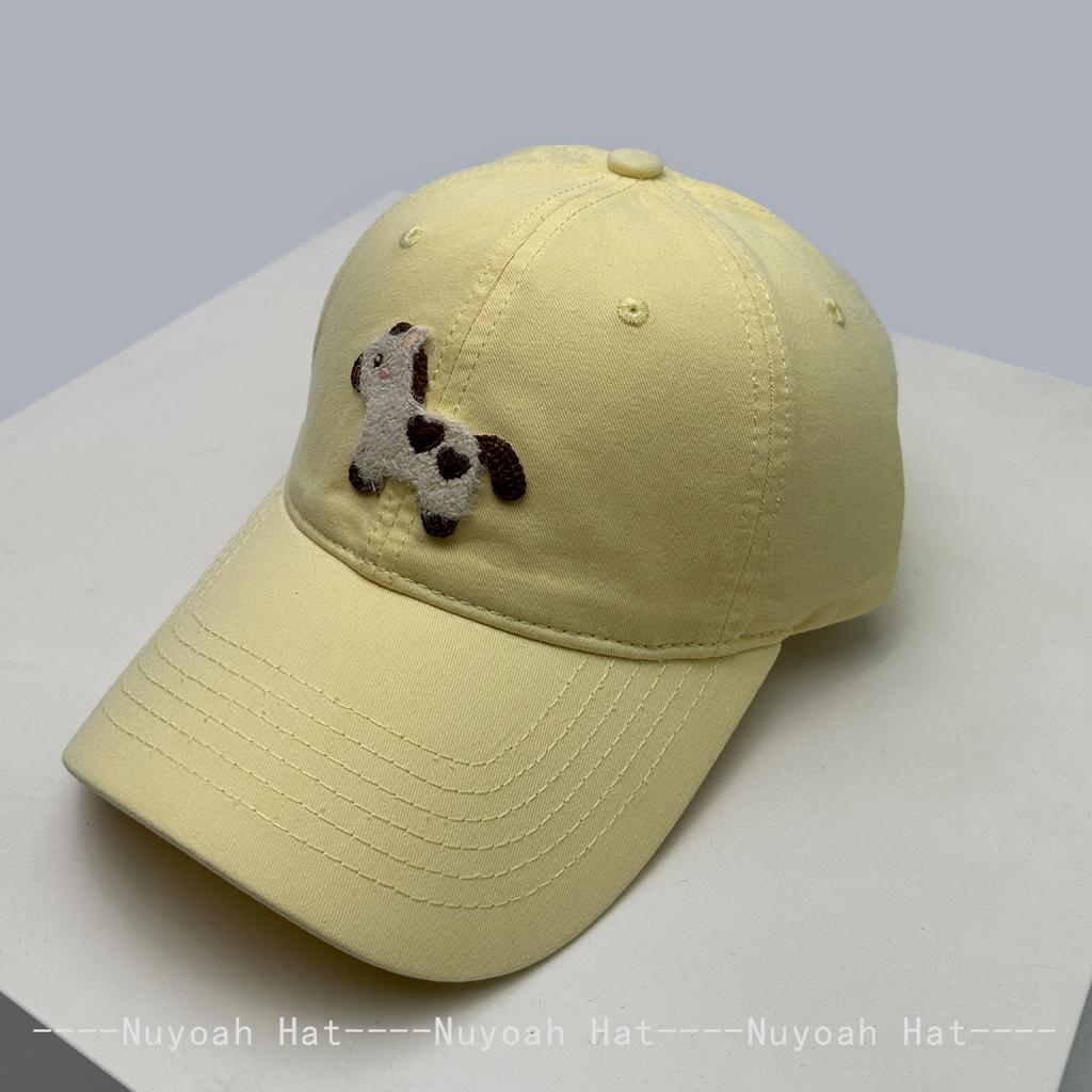 New Unisex Korean Cute Little Horse Baseball Hats Sunshade Cartoon Versatile Simple Peaked Caps Casual Fashion Preppy Style Ins