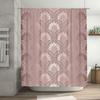 Pink and White Floral Shower Curtain for Bathrooms Extra Long Waterproof Bathroom Decorations (180x240cm)