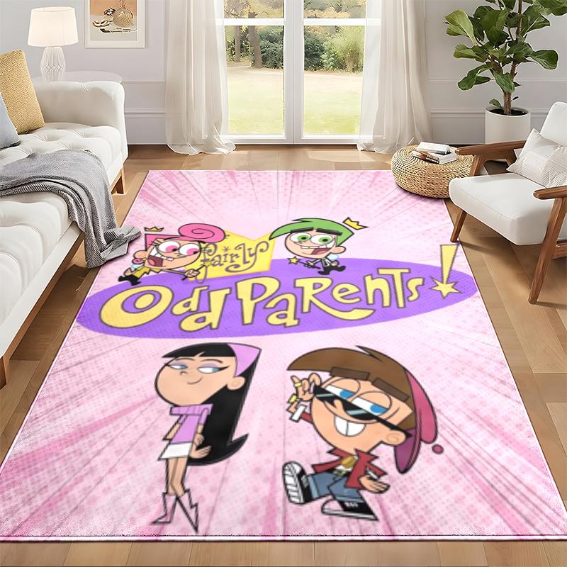 Fairy oddparents Carpet Door Mat for Living Room or Bedroom Protective Mat Under Chair Office Decoration Christmas Gift Birthday Present