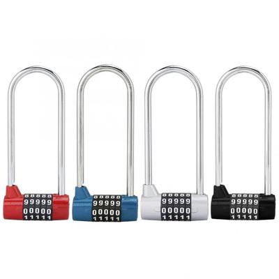 Cadeado Antifurto U-Shape para Bicicleta em Liga de Zinco com Senha Numérica Código Cadeado Extra Longo para Porta de Armário para Academia Escola