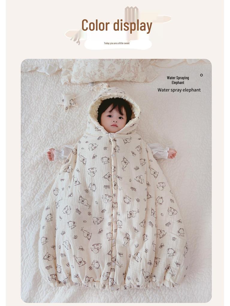 Baby Autumn & Winter Windproof Hooded Cape - Thick Warm Shawl for Outdoors