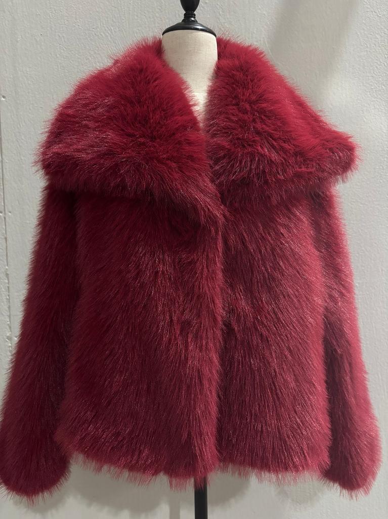 Spot European and American winter lazy wind large lapel artificial fur fox fur coat coat short