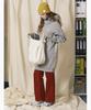 BETWEEN A AND B Soft Warm Hooded Dress [Melange Gray]