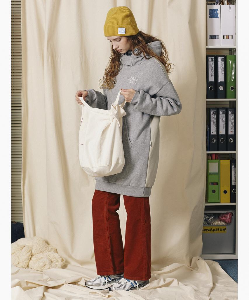 BETWEEN A AND B Soft Warm Hooded Dress [Melange Gray]