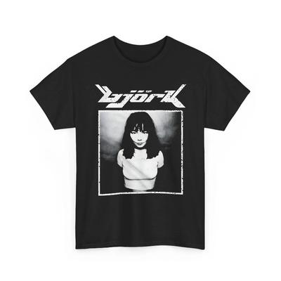Björk Vintage T-Shirt Retro 90s Y2K Singer Merch Black White Photo Tee Icelandic Musician Gift Electronic Music Shirt