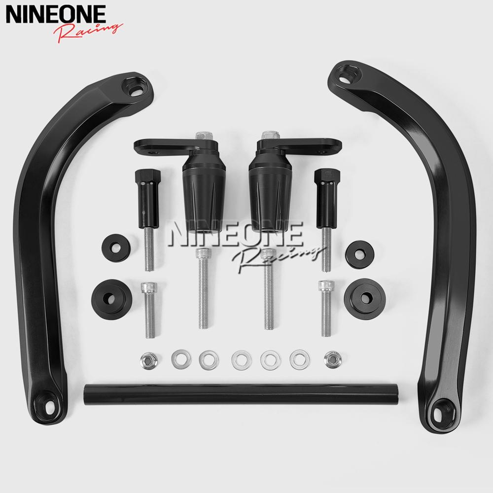 For KAWASAKI Z900RS Frame Slider Crash Bars Pad Protector Z900RS Cafe 2018 2019 2020 2021 Z900RS Motorcycle Bumper Engine Guard чёрный