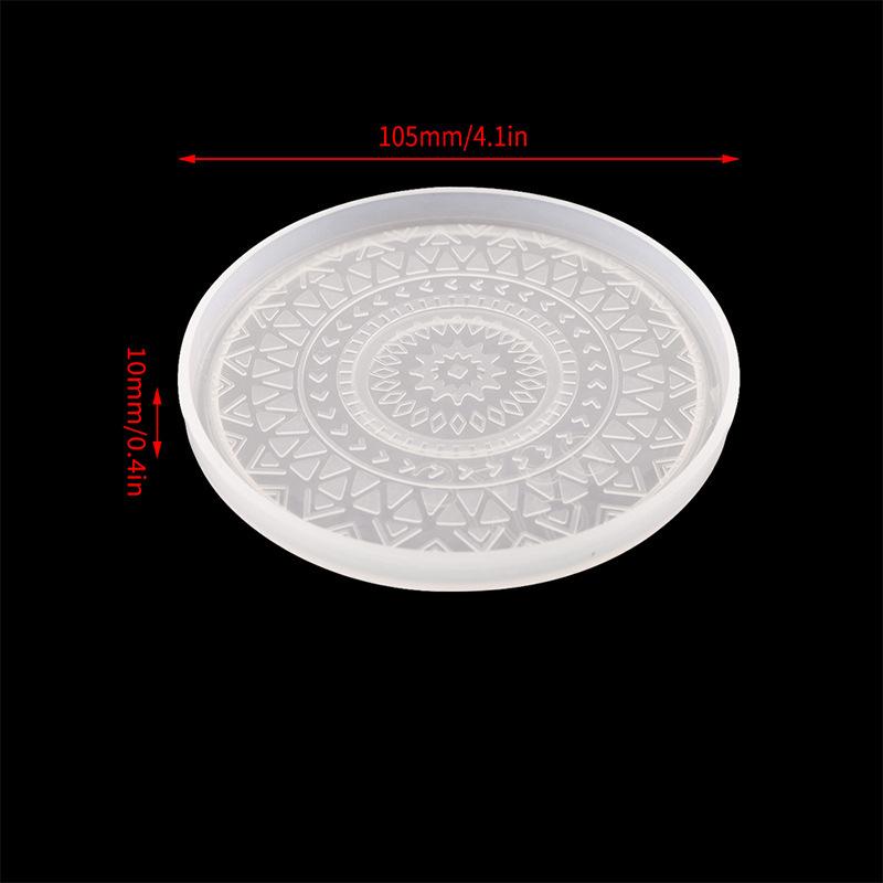 Flower Coaster Silicone Mold Epoxy Resin Crystal Plaster Concrete Mold DIY Round Coffee Wine Glass Tea Coaster Tray Home Decor