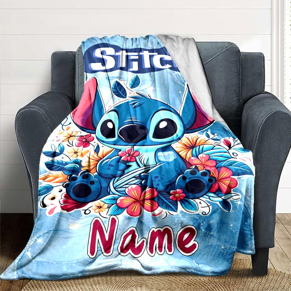 Custom Name Lilo Stitch Dreamscape blanket for Couch & Bed, Plush Cozy Fuzzy Blanket Super Soft & Warm Blankets for Fall and Winter. 0908408