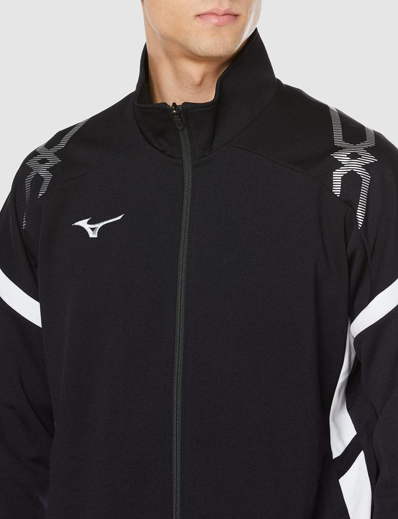 Mizuno MC Line Training Deep Size 32MCA110 Warm-Up Jacket, Sweat-Wicking, Quick-Drying, Wear, Navy, M,