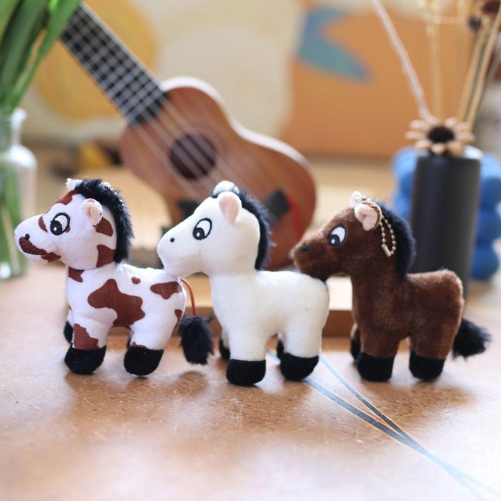 Plüschtier Plüschpferd Puppe Niedlich Cartoon Kleines Pferd Schlüsselanhänger Schmuckzubehör