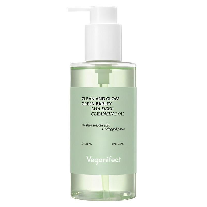 Vegan Effect Clean & Glow Green Barley Laha Deep Cleansing Oil, 205ml, 1 pcs