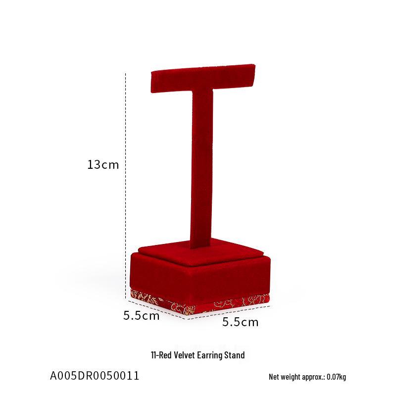 

Я Ю Красный Бархат Золотой Стенд для Демонстрации Ювелирных Изделий для Браслетов и Ожерелий