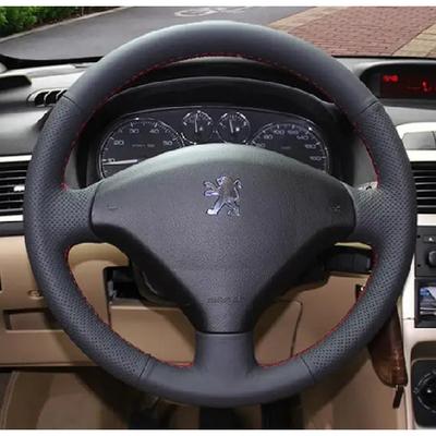 Sewing Leather Car Steering Wheel Cover Car Accessories For Peugeot 307