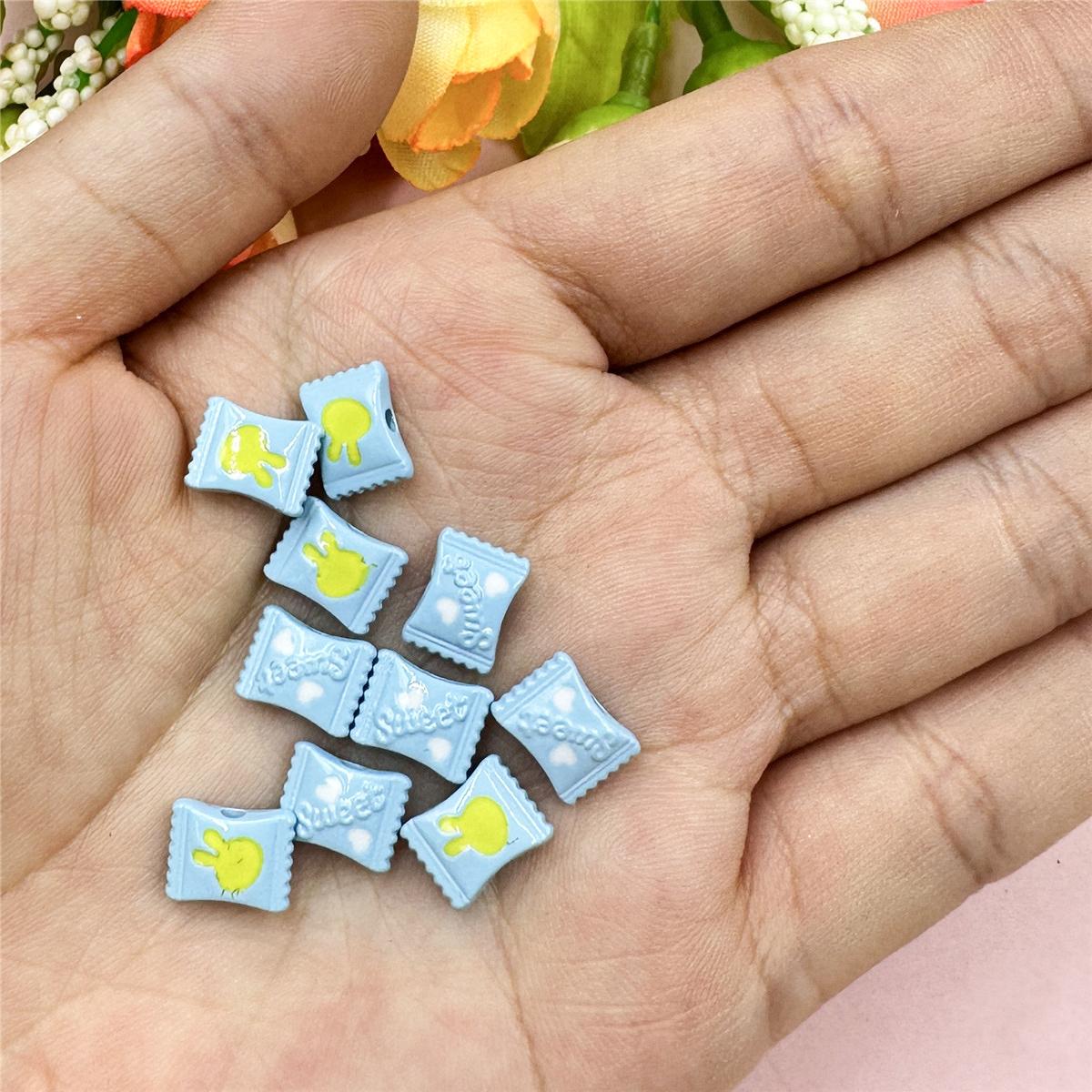 

10 шт. 9,7*12,6 мм для браслета, ожерелья, конфетные бусины, милый сплав, капающий ювелирный материал, DIY, модный материал с бисером синий