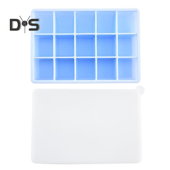 Silicone Ice Cube Tray with Lid 15/24 Cavities Easy Release BPA Free Summer Refrigerator Cocktail Whiskey Ice Maker Press Mold Kitchen Supplies