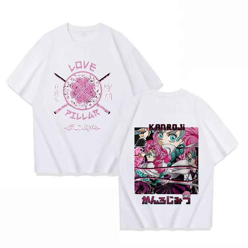 

New Anime Kanroji Mitsuri Print Tshirt Women Men Summer Casual Short Sleeve Round Neck Tops Fashion Tshirts 3XL