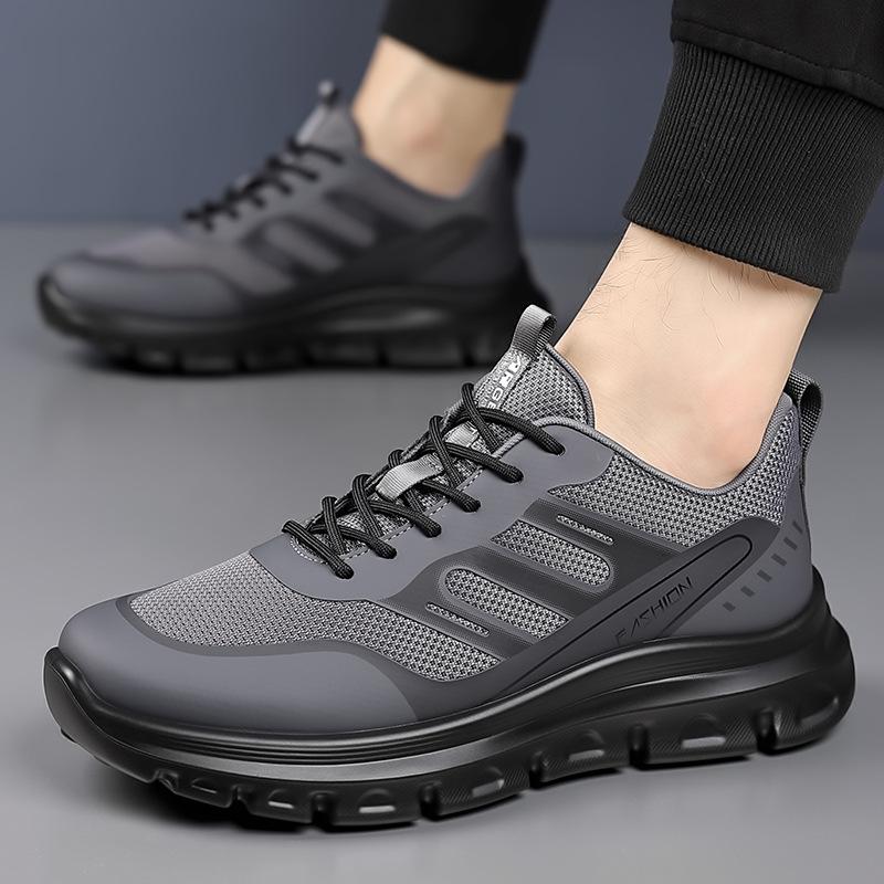High-end men's shoes summer new thick-soled heightened mesh breathable shoes light and comfortable sports and leisure mountaineering shoes