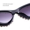 Luxury Cat Eye Sunglasses Women Men Fashion Diamond Triangle Brand Designer Glitter Sun Glasses UV400 Shades Eyeglasses