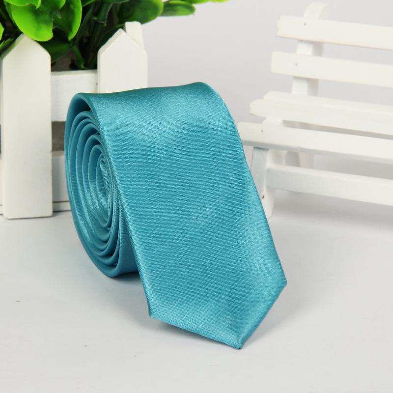 Casual Korean Style Narrow 5cm Solid Color Tie for Men