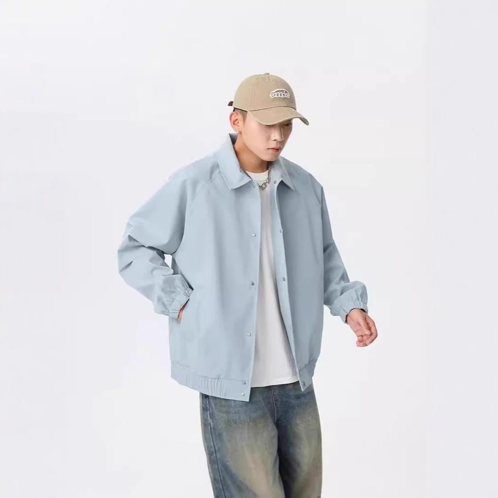 Jacket Top Coat Men and Women Spring and Autumn New Trendy Loose Lapel Casual Versatile Couple Baseball Uniform Men's Clothing