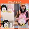 Cute Alphabet Embroidery Cartoon Penguin Children Backpack For Kindergarten