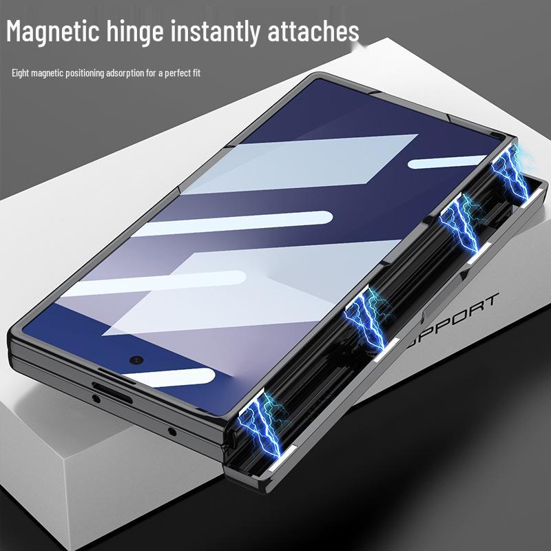 Samsung Z Fold 7 Electroplated Transparent Magnetic Protective Case