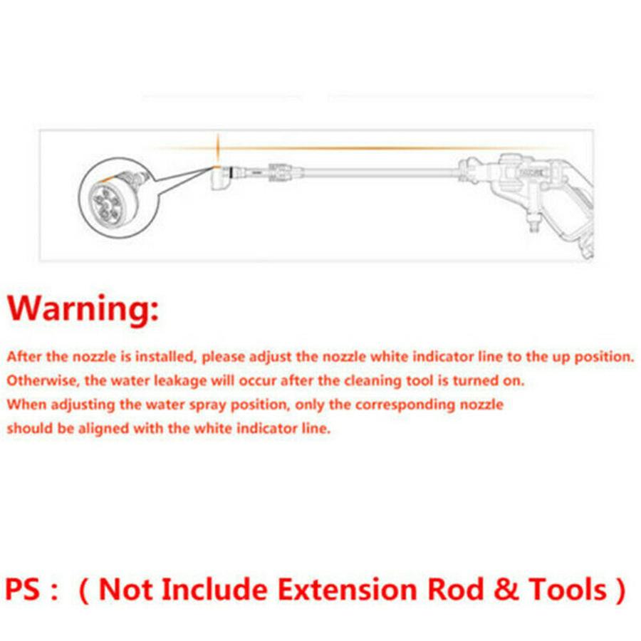 5-in-1 Multi-functional Nozzle for WORX WG629E/630/644 Hydroshot Cleaning Tools