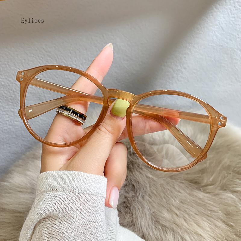 Women's Myopia Glasses Leopard Frame Prescription Anti Blue Light Computer Glasses Korean Style Large Frame gafas hombre
