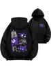 Gengar Pokémon Anime Hoodie - Autumn/Winter Thickened Velvet Sweatshirt for Men & Women