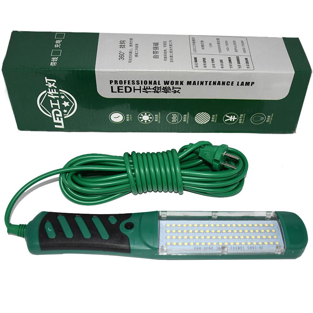 Portable Flashlight Magnetic 80 LED Beads Emergency Safety Work Light Car Inspection Repair Handheld Work Lamp 220V EU Plug