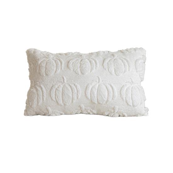 Pumpkin Pattern Pillowcase Solid Color Hide Zipper Soft Wool Velvet Pillow Case Halloween Cushion Cover Home Decor