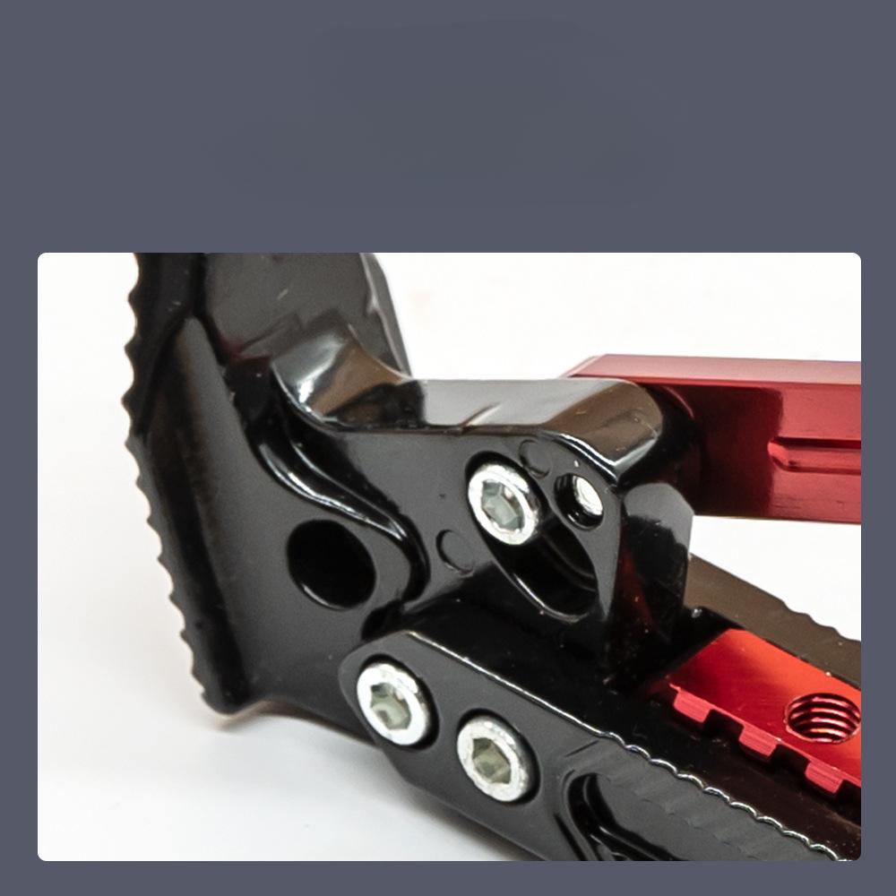 1PC Electric Vehicle Motorcycle Suitable Foot Support Modified Aluminum Alloy Tripod Adjustable Unilateral Bracket Accessories Universal