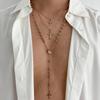 Salircon 3 Pcs/Set Hip Hop Punk Jesus Cross Pendant Necklace Men Trendy Metal Tassel Clavicle Choker Party Jewelry Male Gifts